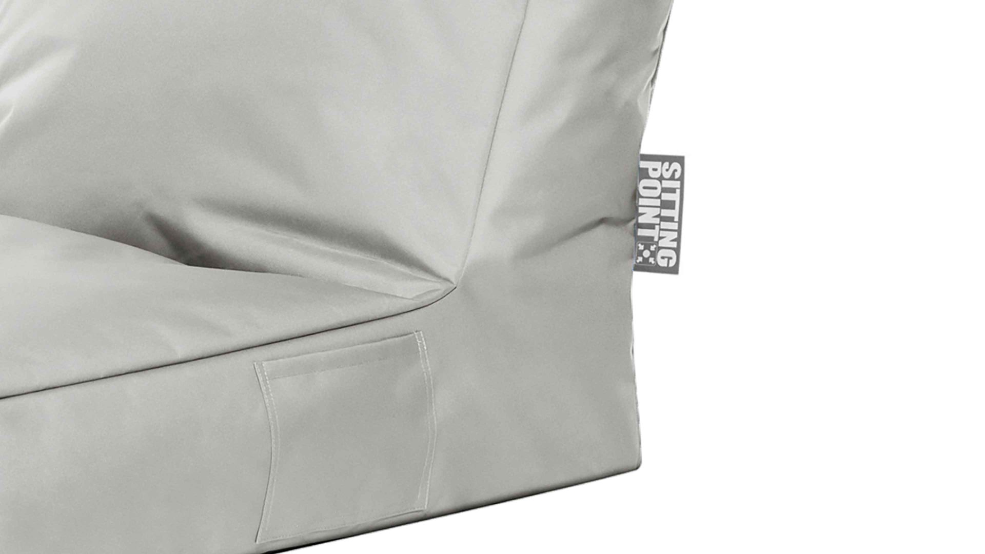Sitzsack-Liege Magma sitting point aus Kunstfaser in Hellgrau SITTING POINT Funktions-Sitzsack twist scuba® graue Kunstfaser - ca. 300 Liter