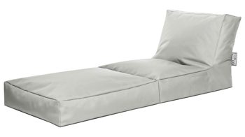 Sitzsack-Liege Magma sitting point aus Kunstfaser in Hellgrau SITTING POINT Funktions-Sitzsack twist scuba® graue Kunstfaser - ca. 300 Liter