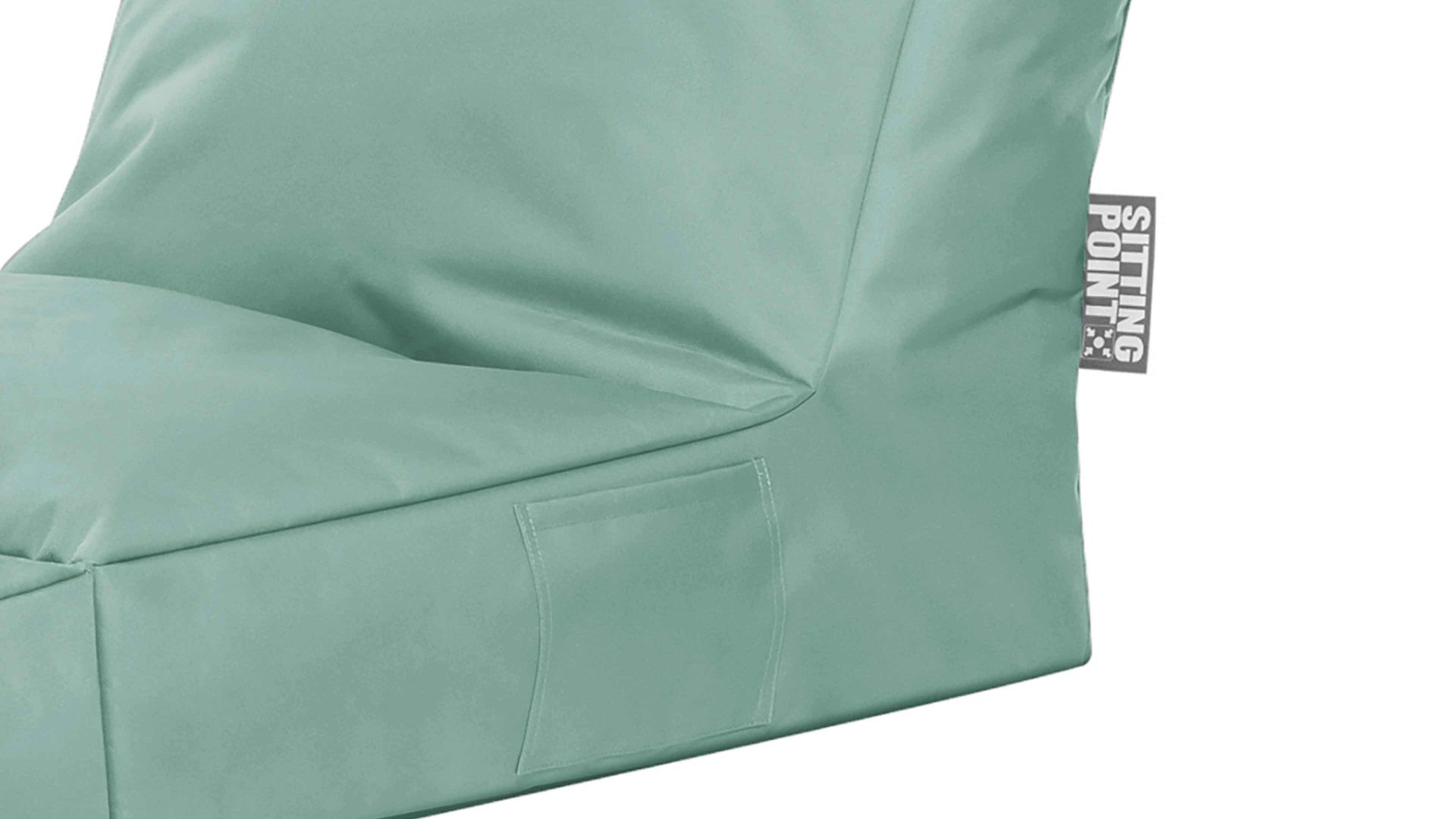 Sitzsack-Liege Magma sitting point aus Kunstfaser in Grün SITTING POINT Funktions-Sitzsack twist scuba® eukalyptusfarbene Kunstfaser - ca. 300 Liter