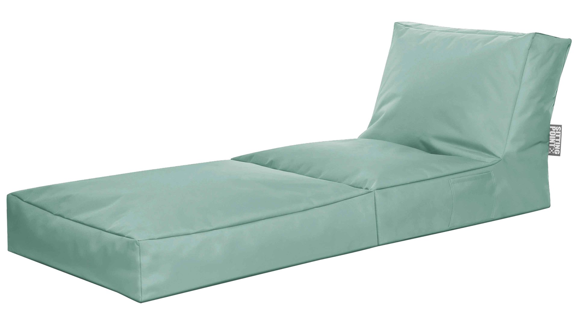 Sitzsack-Liege Magma sitting point aus Kunstfaser in Grün SITTING POINT Funktions-Sitzsack twist scuba® eukalyptusfarbene Kunstfaser - ca. 300 Liter