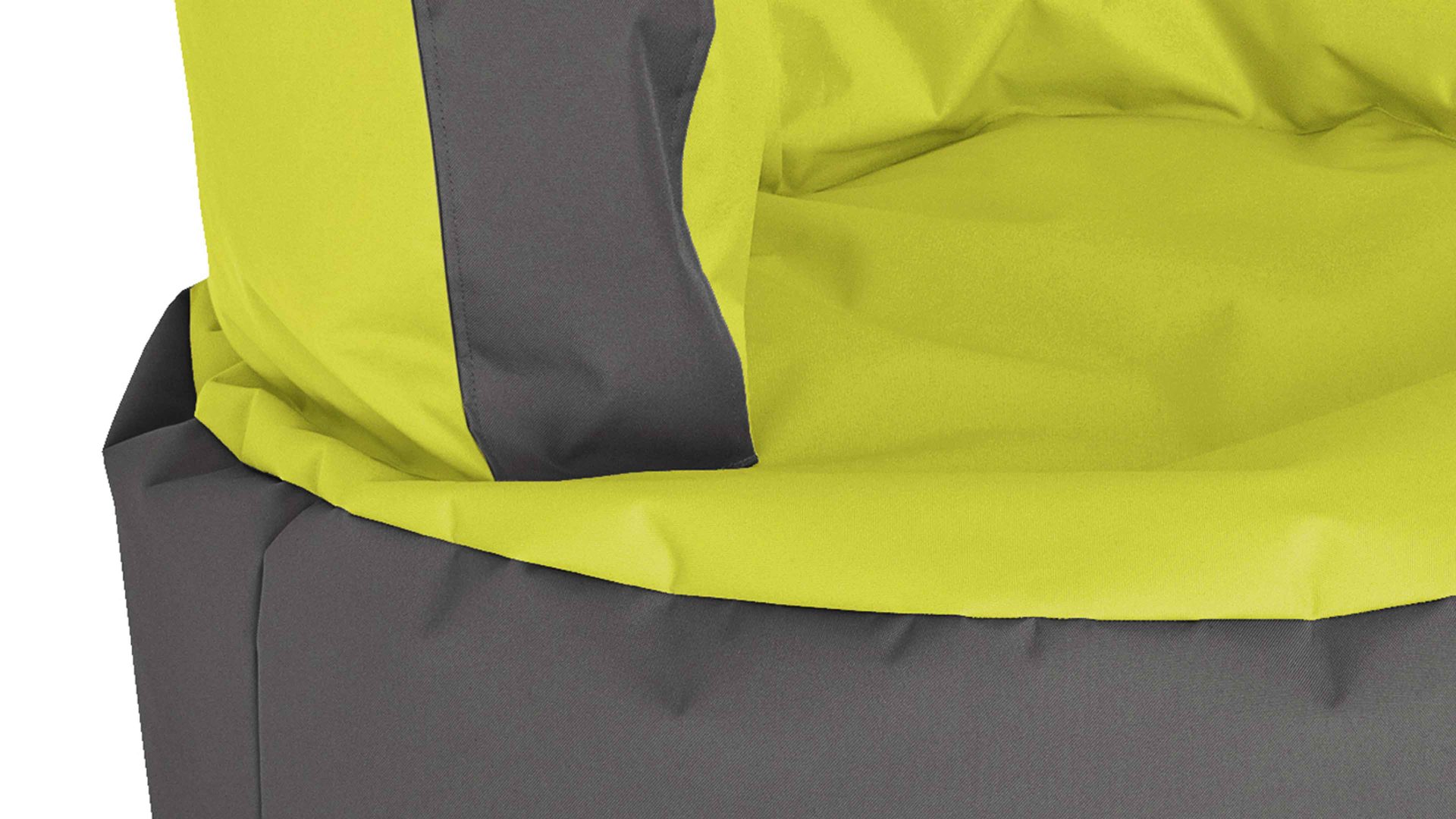 Sitzsack-Sessel Magma sitting point aus Kunstfaser in Grün SITTING POINT Sitzsack-Sessel bebop scuba® als Sitzmöbel grüne & anthrazitfarbene Kunstfaser - ca. 85 x 65 cm