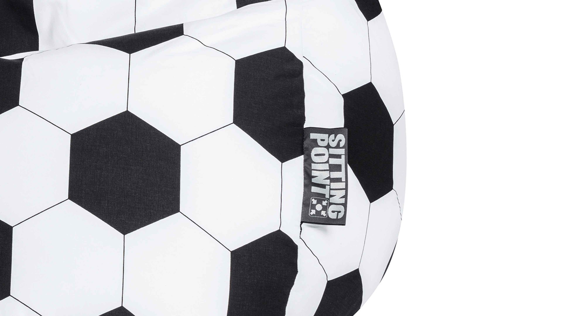 Standard-Sitzsack Magma sitting point aus Naturfaser in Weiß SITTING POINT Sitzsack Fußball XL als Sitzmöbel Weiß - ca. 220 Liter