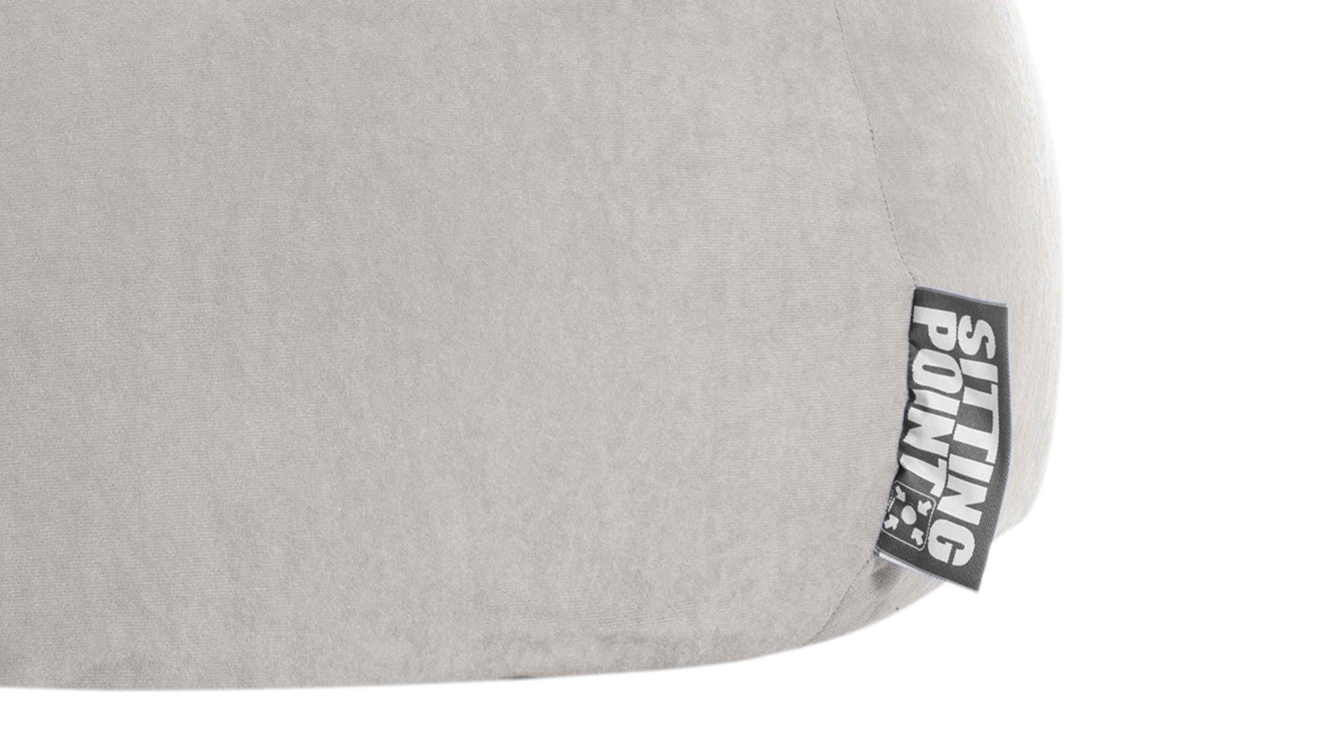 Standard-Sitzsack Magma sitting point aus Kunstfaser in Hellgrau SITTING POINT beanbag easy XL als Sitzmöbel graue Mikrofaser - ca. 220 Liter