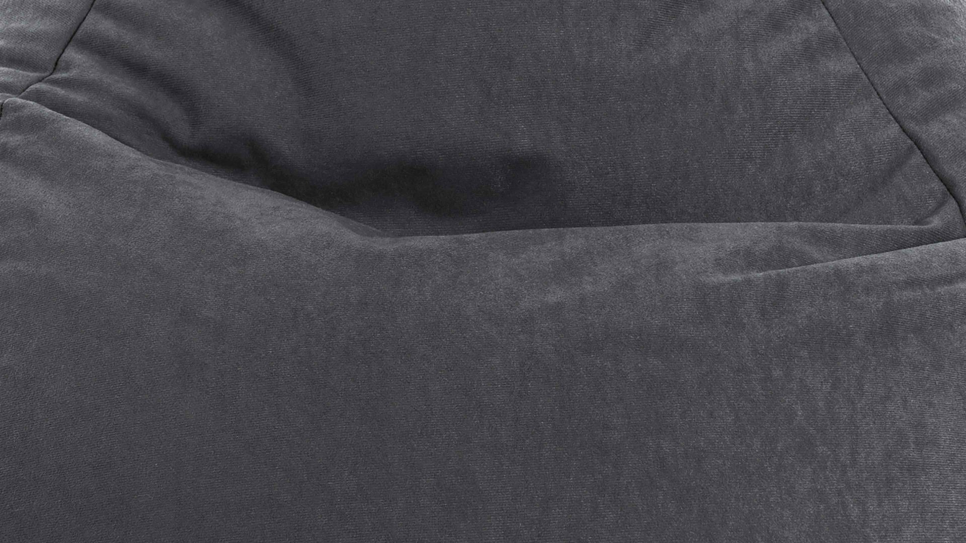 Standard-Sitzsack Magma sitting point aus Kunstfaser in Anthrazit SITTING POINT beanbag easy L - Sitzmöbel anthrazitfarbene Mikrofaser - ca. 120 Liter