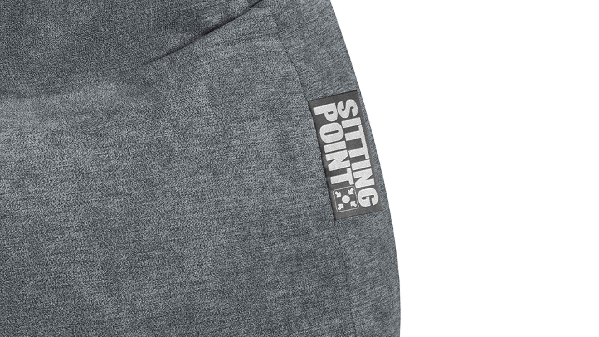 Sitzsack Magma sitting point aus Kunstfaser in Anthrazit SITTING POINT beanbag alfa XXL - lässiger Sitzsack anthrazitfarbener Velours 007 – ca. 300 Liter