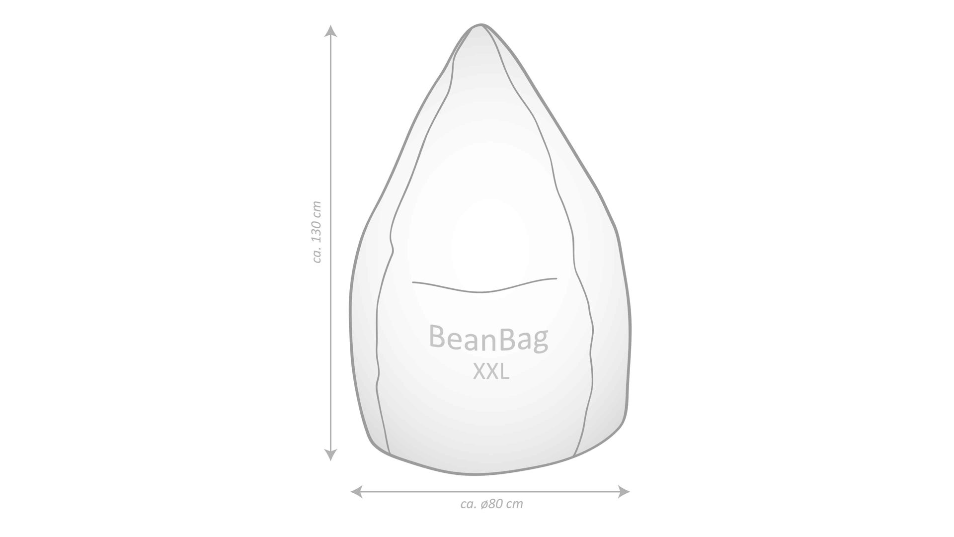 Sitzsack Magma sitting point aus Kunstfaser in Hellgrün SITTING POINT beanbag alfa XXL - lässiger Sitzsack grüner Velours 030 – ca. 300 Liter