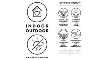 Sitzsack-Hocker Magma sitting point aus Kunstfaser in Braun SITTING POINT Sitzsack-Hocker dotcom outside als Kleinmöbel braune Outdoor-Kunstfaser – Durchmesser ca. 60 cm