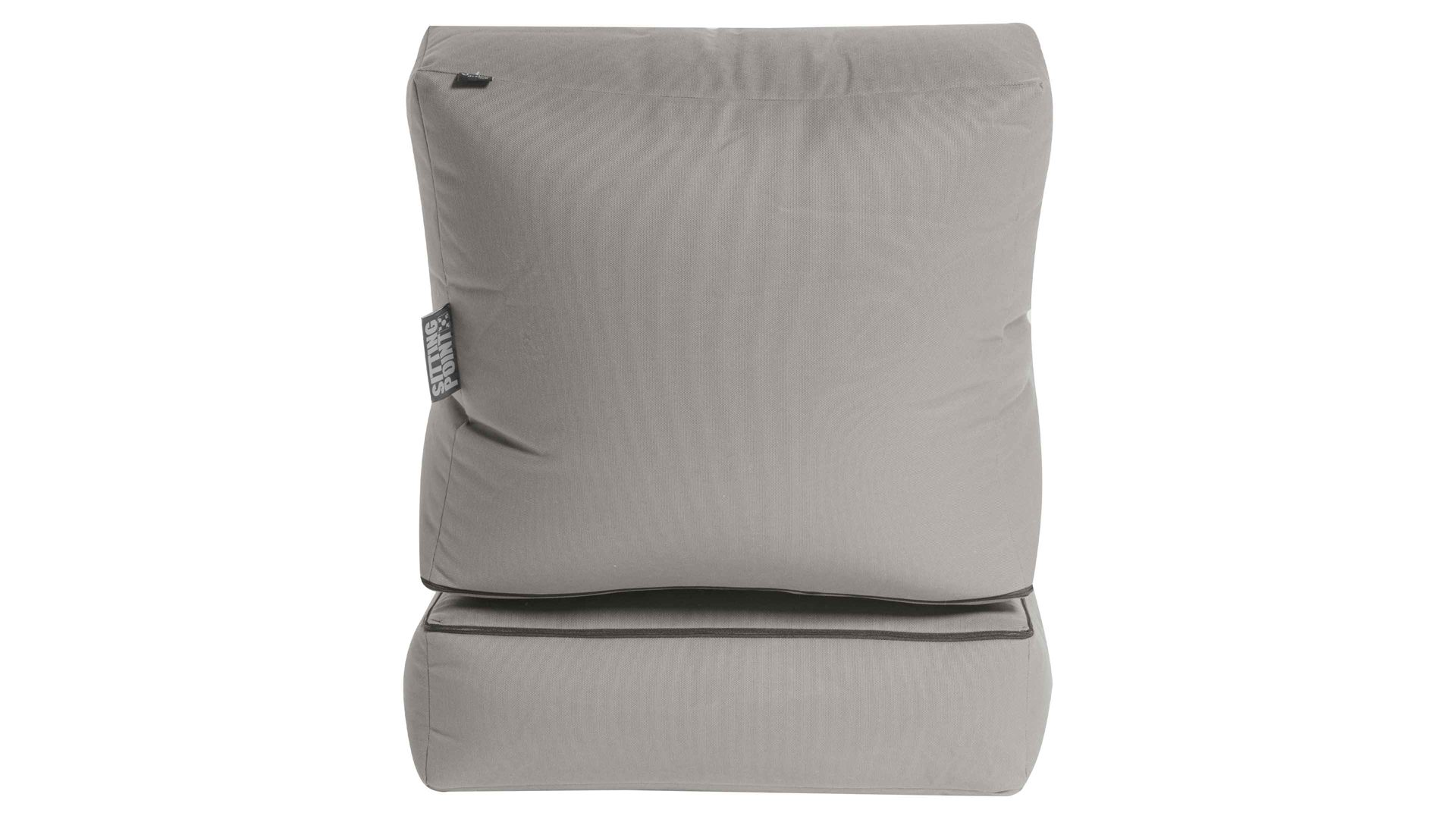 Sitzsack-Liege Magma sitting point aus Kunstfaser in Hellgrau SITTING POINT Sitzsack-Sessel twist outside graue Outdoor-Kunstfaser - ca. 300 Liter