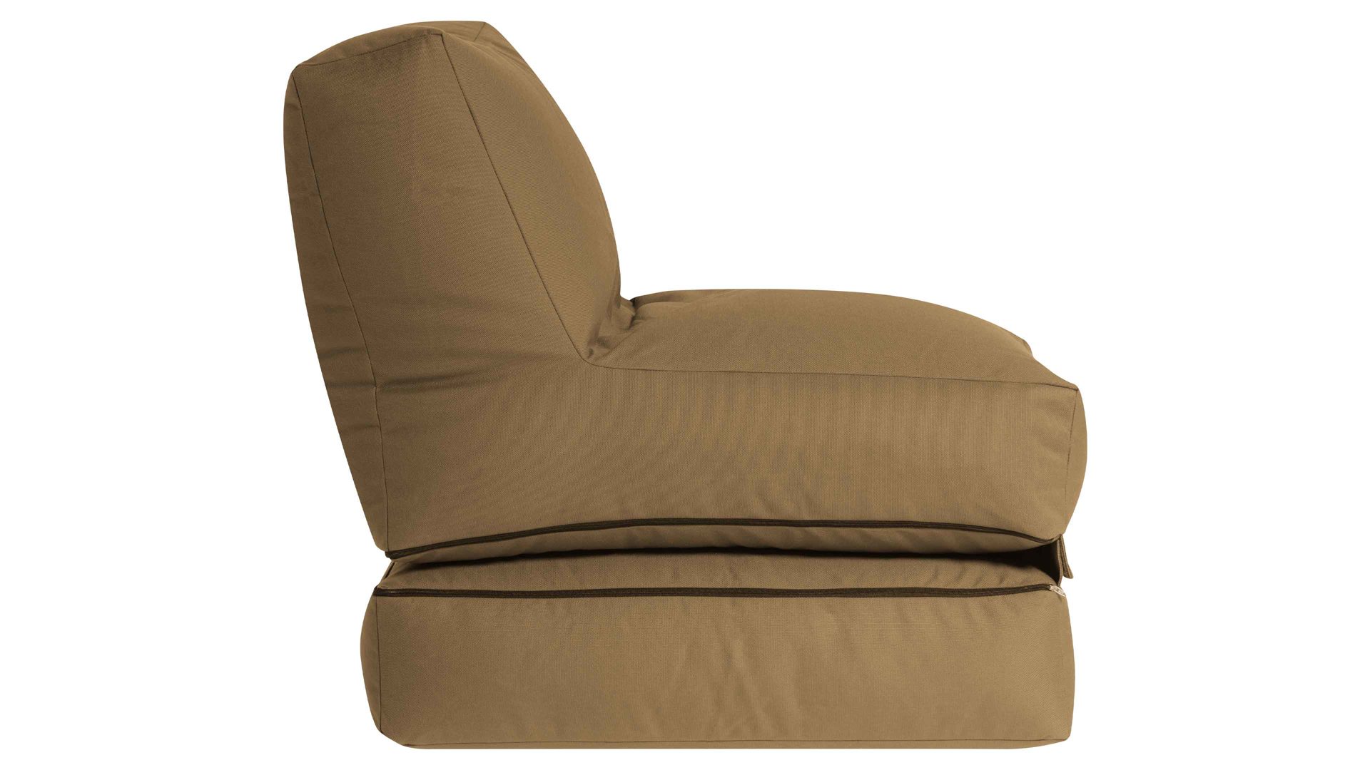 Sitzsack-Liege Magma sitting point aus Kunstfaser in Braun SITTING POINT Sitzsack-Sessel twist outside braune Outdoor-Kunstfaser - ca. 300 Liter