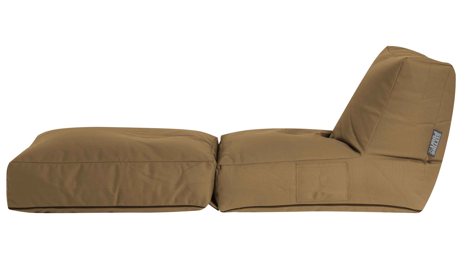 Sitzsack-Liege Magma sitting point aus Kunstfaser in Braun SITTING POINT Sitzsack-Sessel twist outside braune Outdoor-Kunstfaser - ca. 300 Liter