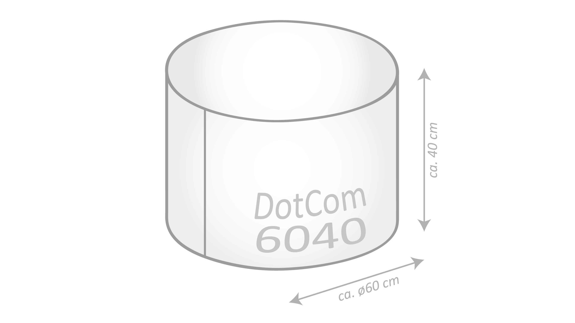 Sitzsack-Hocker Magma sitting point aus Kunstfaser in Anthrazit SITTING POINT Sitzsack-Hocker dotcom outside als Kleinmöbel anthrazitfarbene Outdoor-Kunstfaser – Durchmesser ca. 60 cm