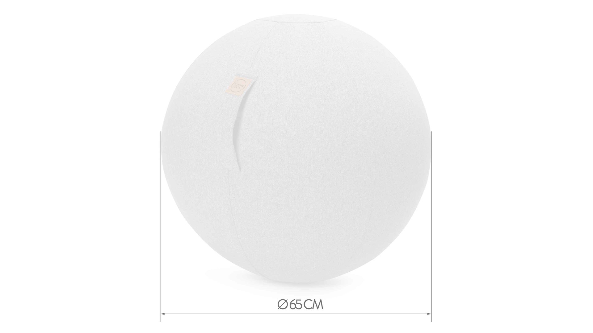 Sitzball Magma sitting point aus Kunstfaser in Orange SITTING BALL® Felt lachsfarbener Bezug – Durchmesser ca. 65 cm