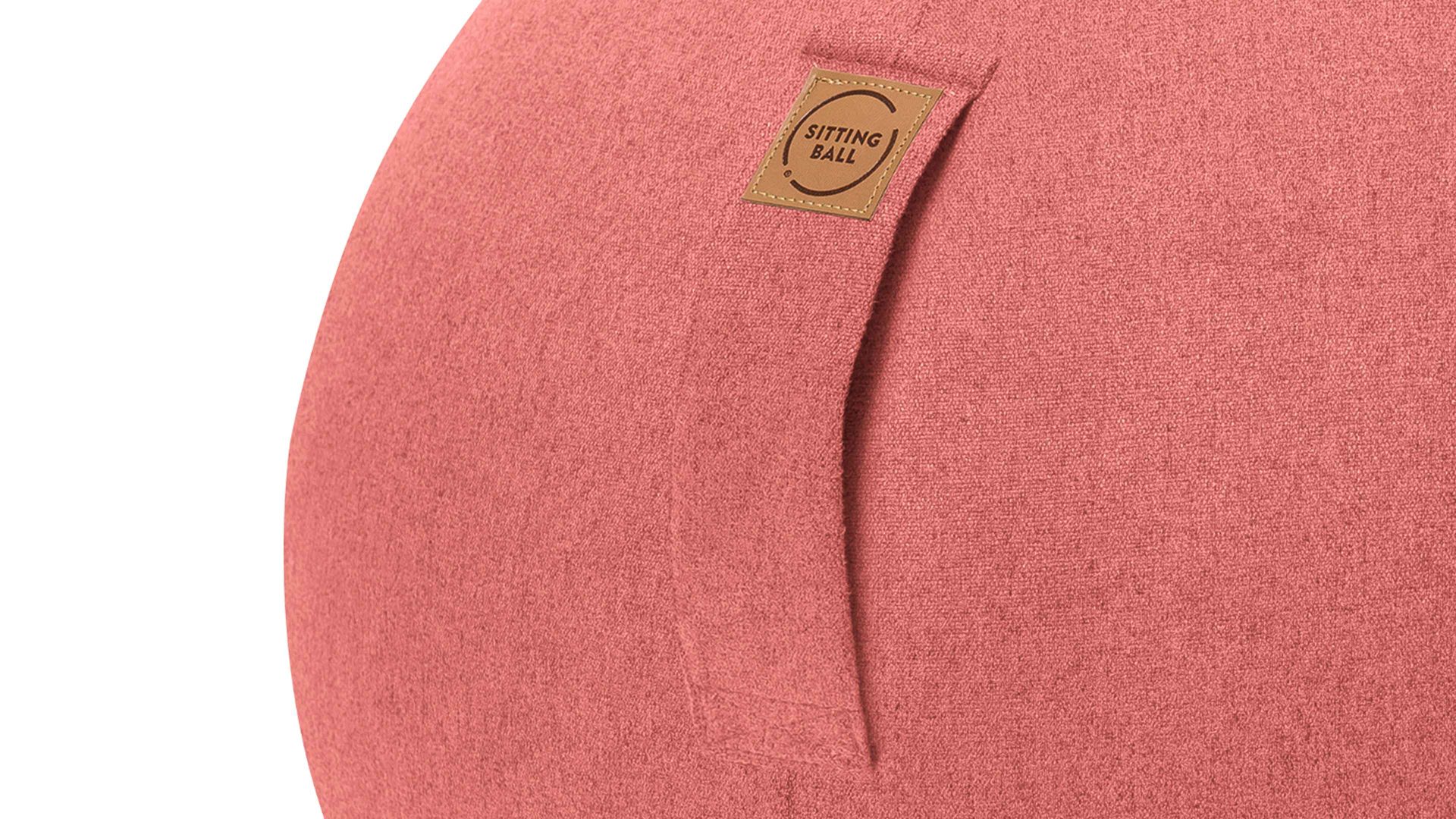 Sitzball Magma sitting point aus Kunstfaser in Orange SITTING BALL® Felt lachsfarbener Bezug – Durchmesser ca. 65 cm