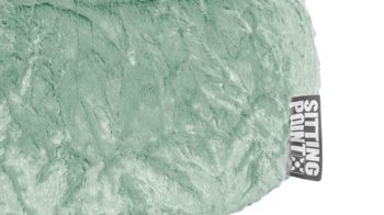 Standard-Sitzsack Magma sitting point aus Kunstfaser in Hellgrün SITTING POINT Plüsch-Sitzsack Fluffy L als Sitzmöbel salbeifarbener Plüschbezug - ca. 120 Liter