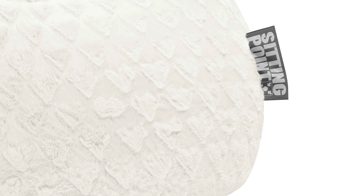 Standard-Sitzsack Magma sitting point aus Kunstfaser in Weiß SITTING POINT Plüsch-Sitzsack Fluffy Hearts L als Sitzmöbel weißer Plüschbezug - ca. 120 Liter