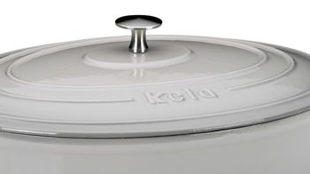 Bräter Kela | keck & lang aus Metall in Hellgrau kela Bräter Calido hellgraues Gusseisen - ca. 6 Liter