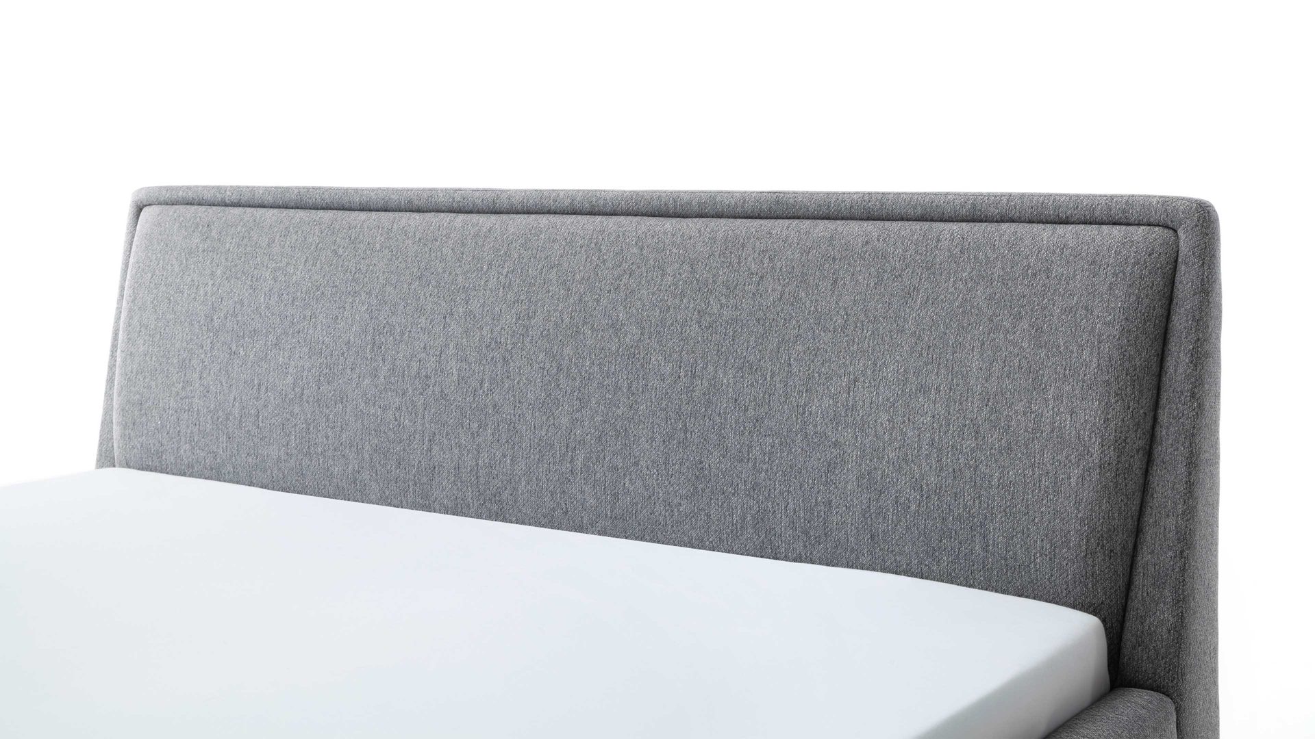 Bettgestell Meise.möbel aus Stoff in Grau Polsterbettgestell Frieda mit Bettkasten grauer Bezug Stelar 92 & schwarze Holzfüße - Liegefläche ca. 180 x 200 cm