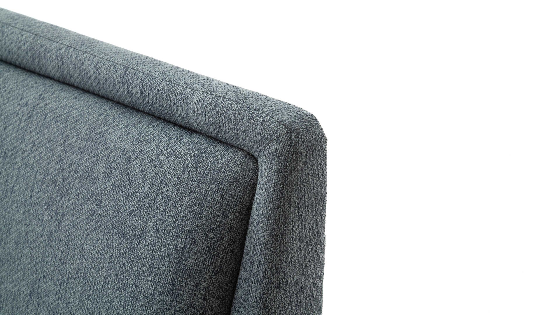 Bettgestell Meise.möbel aus Stoff in Blau Polsterbettgestell Frieda mit Bettkasten oceanfarbener Bezug Stelar 39 & schwarze Holzfüße - Liegefläche ca. 140 x 200 cm