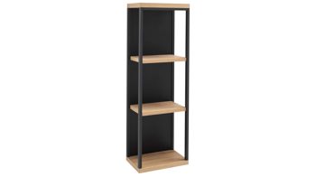 Wohnwand Mca furniture aus Holz in Holzfarben Wohnprogramm Bari - Wohnwand Asteiche Bianco – vierteilig, Breite ca. 300 cm