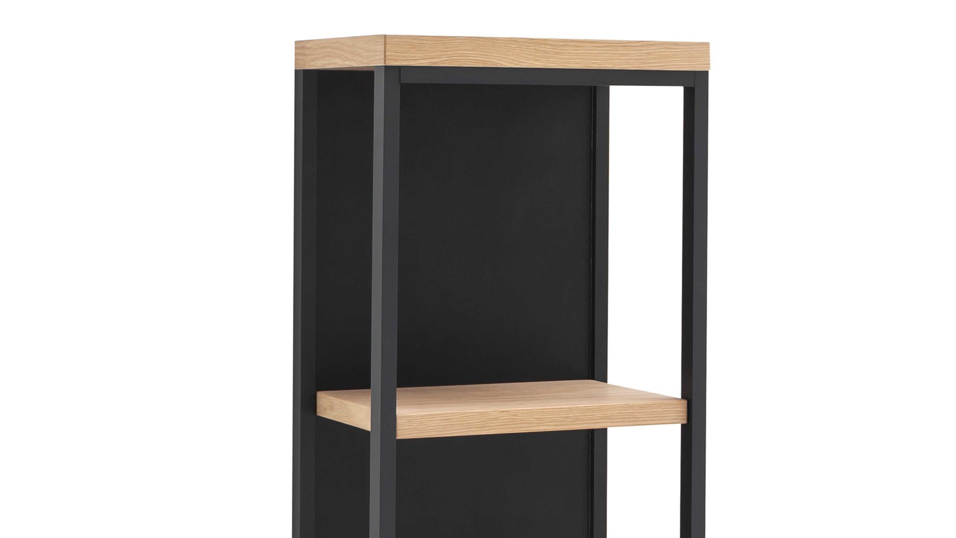 Wandregal Mca furniture aus Holz in Holzfarben Wohnprogramm Bari - Wandregal Asteiche Bianco – Höhe ca. 103 cm