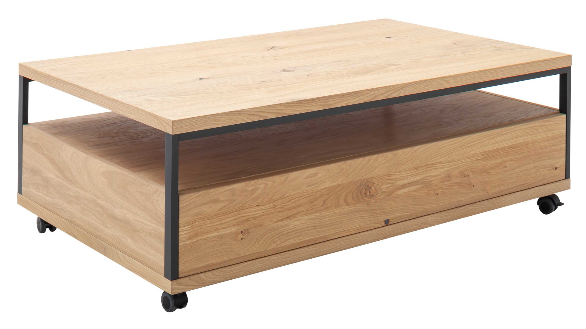 Couchtisch Mca furniture aus Holz in Holzfarben Wohnprogramm Bari - Couchtisch Asteiche Bianco – ca.  115 x 70 cm