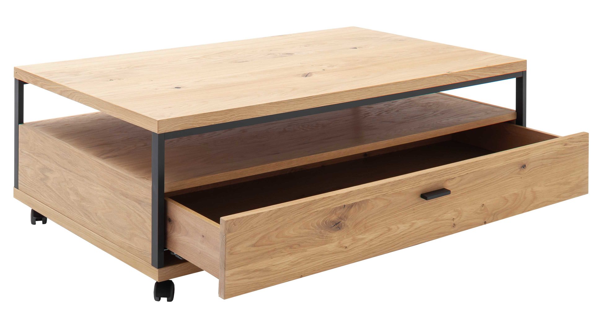 Couchtisch Mca furniture aus Holz in Holzfarben Wohnprogramm Bari - Couchtisch Asteiche Bianco – ca.  115 x 70 cm