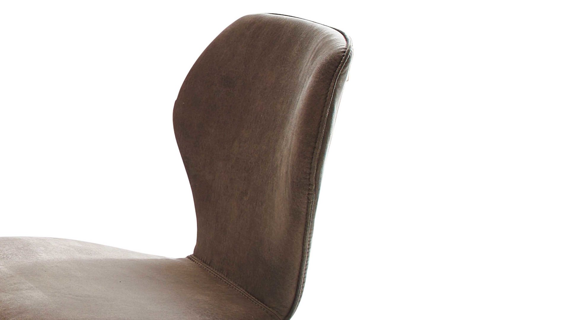 Polsterstuhl Niehoff sitzmoebel aus Stoff in Braun NIEHOFF SITZMÖBEL Polsterstuhl Milton moccafarbene Mikrofaser Aberdeen & schwarzes Eisengestell