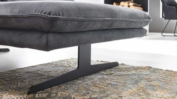 Ecksofa W.schillig i. i. aus Stoff in Dunkelgrau W.SCHILLIG Polsterserie Broadway - Ecksofa elephantgrauer Bezug V52 23 - Stellfläche ca. 291 x 164 cm