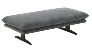 Polsterhocker W.schillig i. i. aus Stoff in Dunkelgrau W.SCHILLIG Polsterserie Broadway - Polsterhocker elephantgrauer Bezug V52 23 - ca. 125 x 71 cm