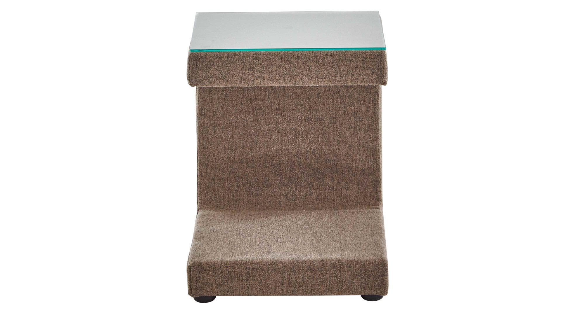 Nachttisch Ada | nova butor aus Stoff in Hellbraun Nachtkonsole La Vita hellbrauner Bezug TMD 04 - ca. 39 x 50 cm