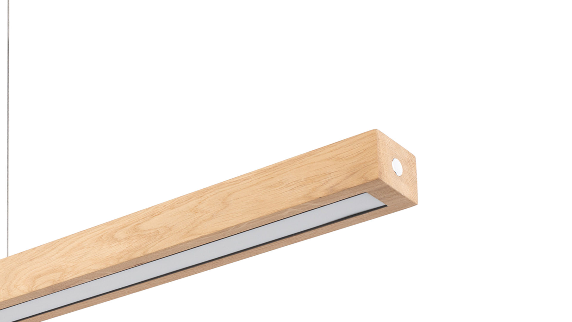 Pendelleuchte Spot light aus Holz in Holzfarben SPOT LIGHT Hängeleuchte Valjevo Eichenholz - Länge ca. 115 cm