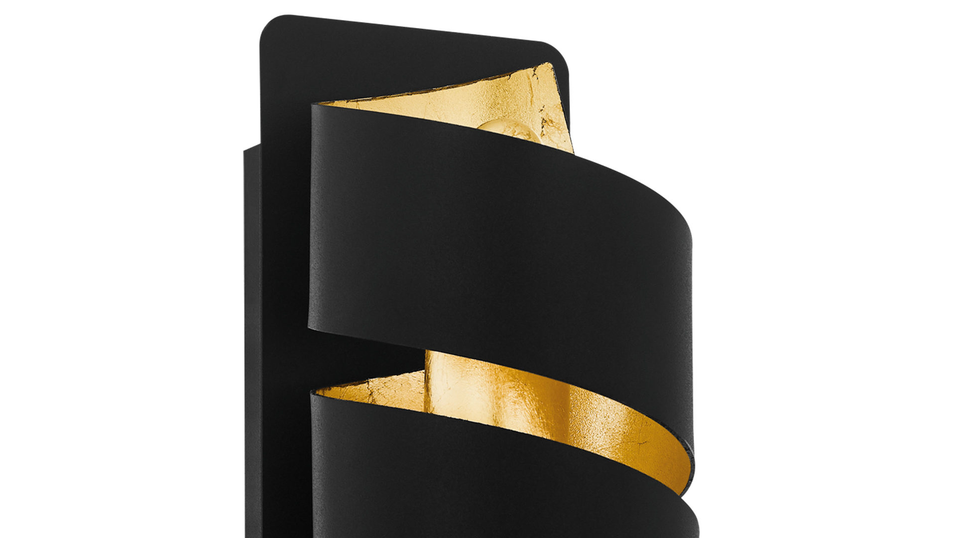 Wandleuchte Eglo aus Metall in Schwarz EGLO Wandleuchte Elizondo Schwarz & Gold - Höhe ca. 27 cm