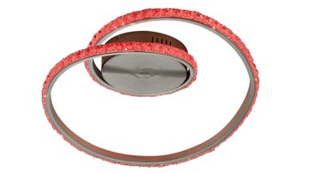 Deckenleuchte Reality leuchten aus Metall in Aluminium RL Deckenleuchte Rubin Aluminium & Acryl - Breite ca. 45 cm