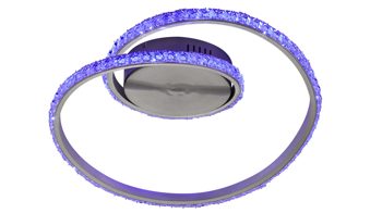 Deckenleuchte Reality leuchten aus Metall in Aluminium RL Deckenleuchte Rubin Aluminium & Acryl - Breite ca. 45 cm