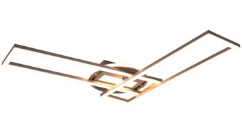 Deckenleuchte Reality leuchten aus Metall in Metallfarben RL Deckenleuchte Twister Nickel matt - Breite ca. 90 cm