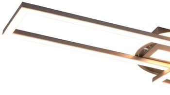 Deckenleuchte Reality leuchten aus Metall in Metallfarben RL Deckenleuchte Twister Nickel matt - Breite ca. 90 cm