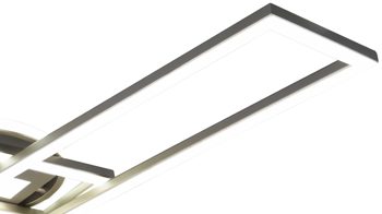 Deckenleuchte Reality leuchten aus Metall in Metallfarben RL Deckenleuchte Twister Nickel matt - Breite ca. 90 cm