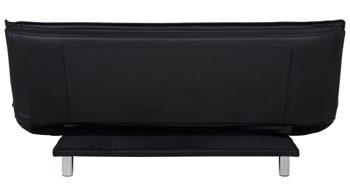 Schlafsofa Actona group aus Stoff in Schwarz Schlafsofa Faith - Schlafcouch als vielseitiges Polstermöbel schwarzes Kunstleder & Chromfüße