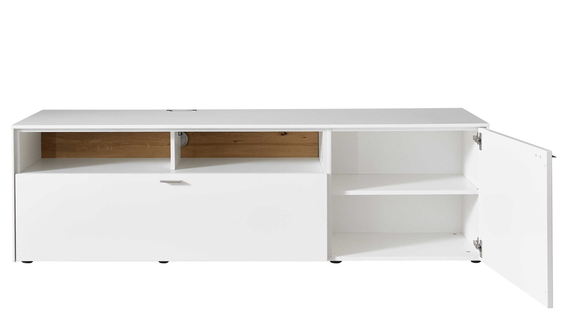 Lowboard Venjakob aus Kunststoff in Weiß VENJAKOB Wohnprogramm Sentino 3000 - Lowboard kristallweiße matte Lackoberflächen – ca. 182 x 55 x 53 cm