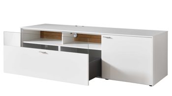 Wohnwand Venjakob aus Kunststoff in Weiß VENJAKOB Wohnprogramm Sentino 3000 - Wohnkombination kristallweiße matte Lackoberflächen – dreiteilig, Breite ca. 303 cm