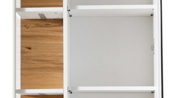 Vitrine Venjakob aus Kunststoff in Weiß VENJAKOB Wohnprogramm Sentino 3000 - Hängevitrine kristallweiße matte Lackoberflächen – ca. 62 x 139 x 33 cm