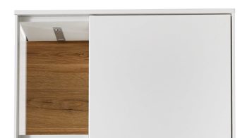 Vitrine Venjakob aus Kunststoff in Weiß VENJAKOB Wohnprogramm Sentino 3000 - Hängevitrine kristallweiße matte Lackoberflächen – ca. 62 x 139 x 33 cm