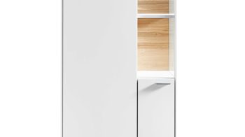 Vitrine Venjakob aus Kunststoff in Weiß VENJAKOB Wohnprogramm Sentino 3000 - Vitrine kristallweiße matte Lackoberflächen – ca. 62 x 174 x 43 cm