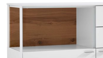 Sideboard Venjakob aus Kunststoff in Weiß VENJAKOB Wohnprogramm Sentino 3000 - Sideboard kristallweiße matte Lackoberflächen – ca. 182 x 105 x 43 cm