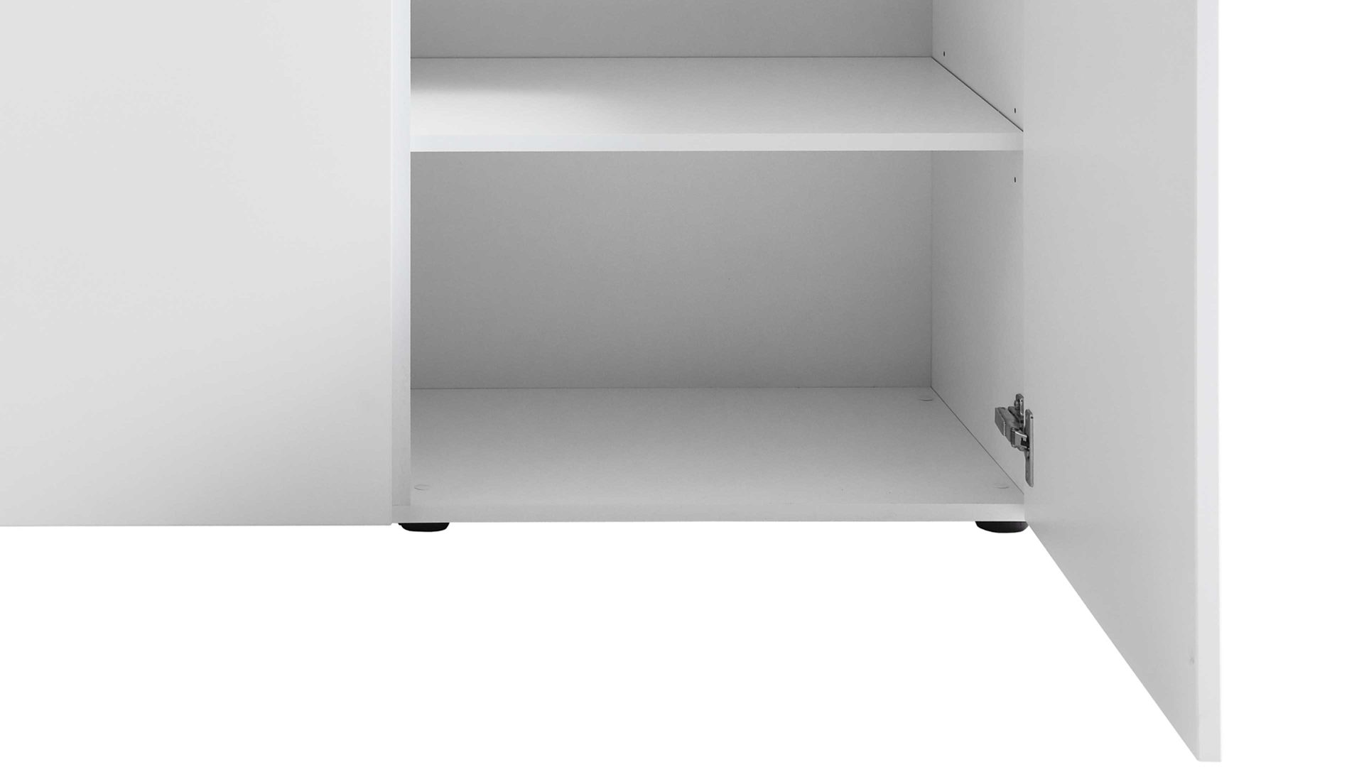 Sideboard Venjakob aus Kunststoff in Weiß VENJAKOB Wohnprogramm Sentino 3000 - Sideboard kristallweiße matte Lackoberflächen – ca. 182 x 105 x 43 cm