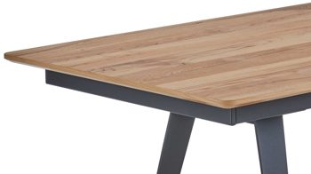 Esstisch Venjakob aus Holz in Holzfarben VENJAKOB Esstisch Russ ET312 Eiche Rustico hell geölt & matt Anthrazit - ca. 160 x 90 cm