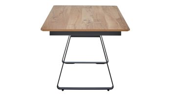 Esstisch Venjakob aus Holz in Holzfarben VENJAKOB Esstisch Russ ET312 Eiche Rustico hell geölt & matt Anthrazit - ca. 160 x 90 cm