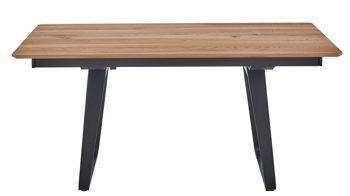 Esstisch Venjakob aus Holz in Holzfarben VENJAKOB Esstisch Russ ET312 Eiche Rustico hell geölt & matt Anthrazit - ca. 160 x 90 cm