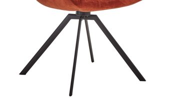 Vierfußstuhl Venjakob aus Stoff in Kupfer VENJAKOB Armlehnenstuhl Anna kupferfarbener Bezug & matt anthrazitfarbenes Metall