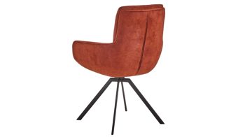 Vierfußstuhl Venjakob aus Stoff in Kupfer VENJAKOB Armlehnenstuhl Anna kupferfarbener Bezug & matt anthrazitfarbenes Metall